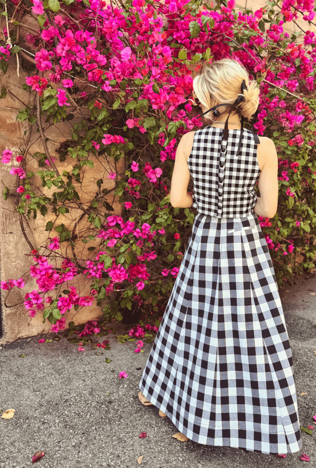 Audrey Top - Black & White Gingham - Image 2