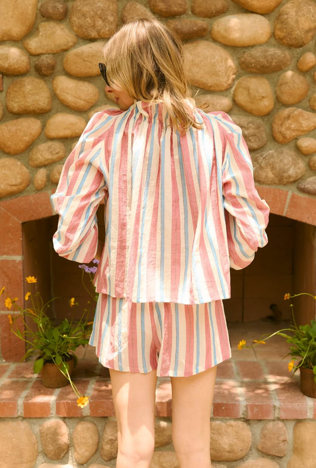 Bettie Ann Blouse - RWB Stripe - Image 2