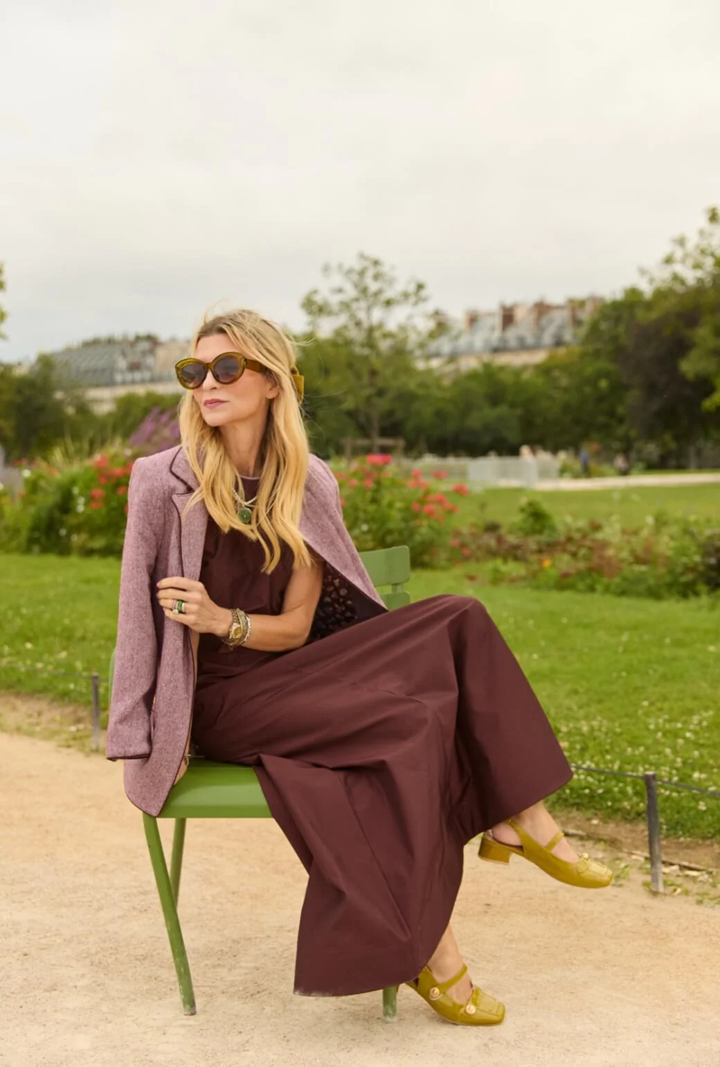 Boyfriend Blazer - Burgundy Herringbone - Image 7
