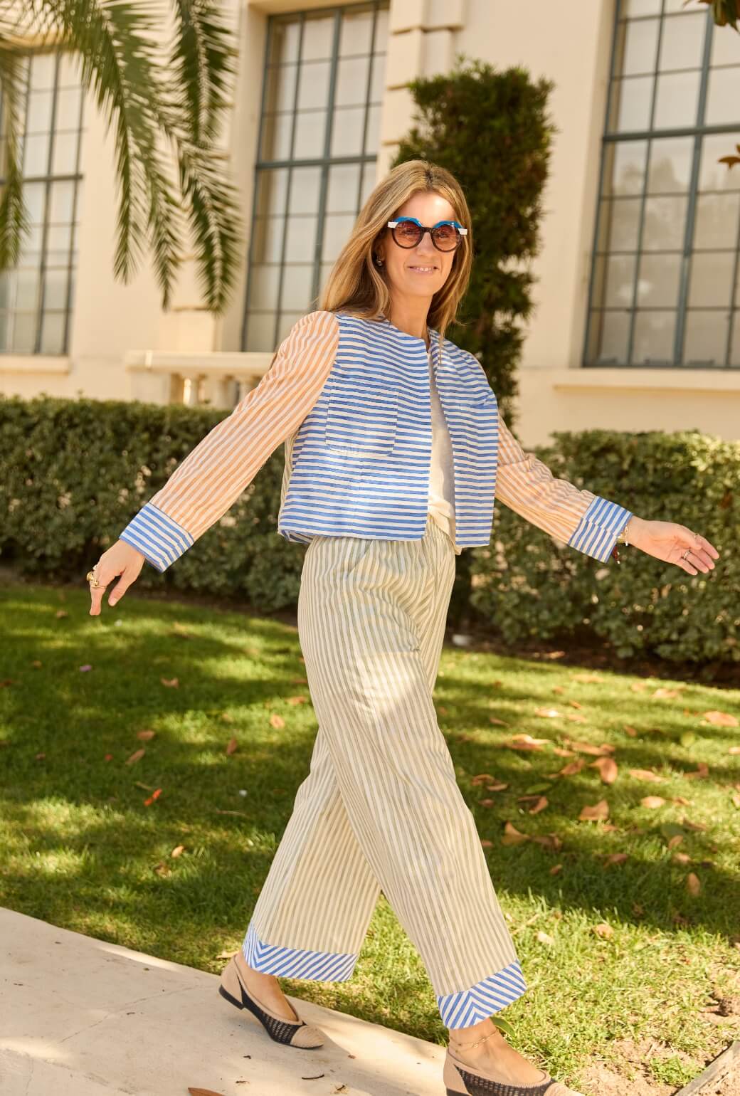 Buru x Ali Sisto Contrast Blazer - Multicolor Stripe - Image 2