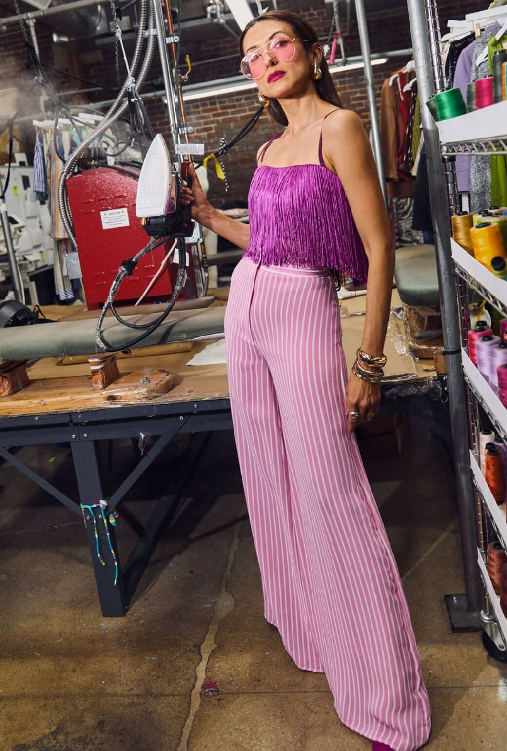 Buru x India The Camden Crop - Fuchsia - Image 2