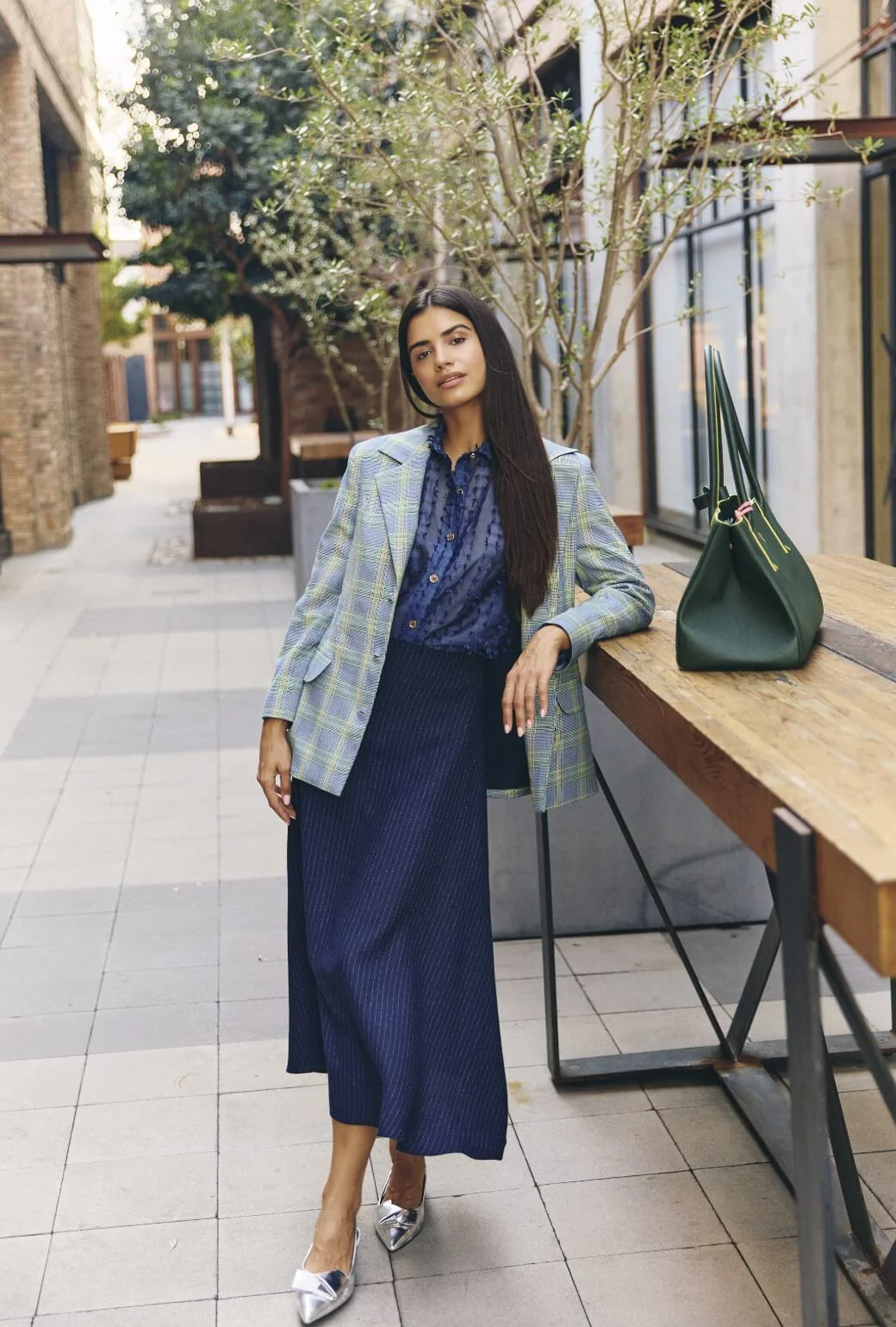 The Laura Skirt MIDI  - Pinstripe - Image 5