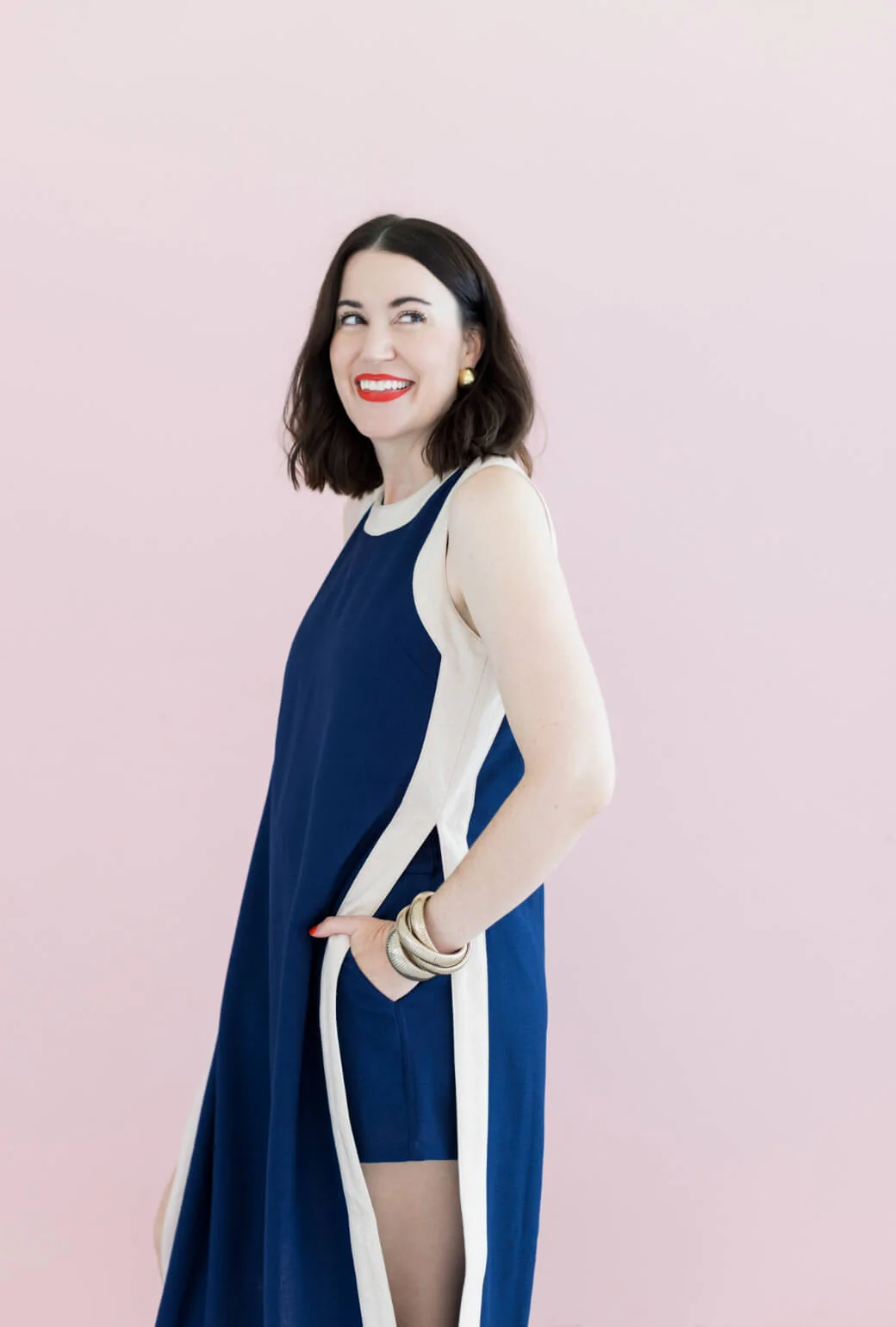 Buru x Val Bermuda Set - Navy & Taupe - Image 2