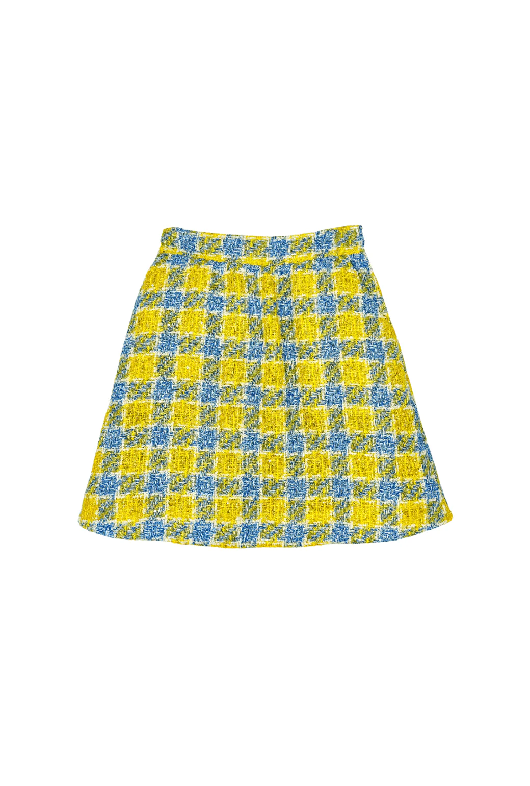 Flat Front MINI Skirt - Plaid Twinkle Tweed - Image 2