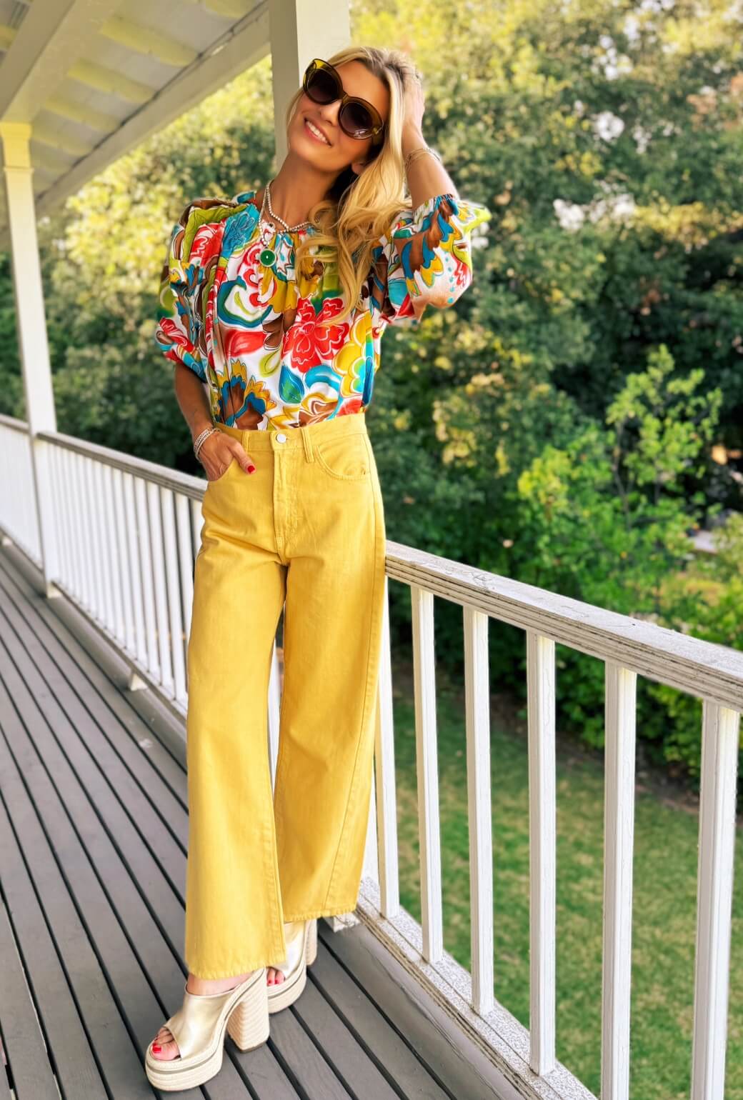 Horseshoe Jeans - Ochre - Image 2