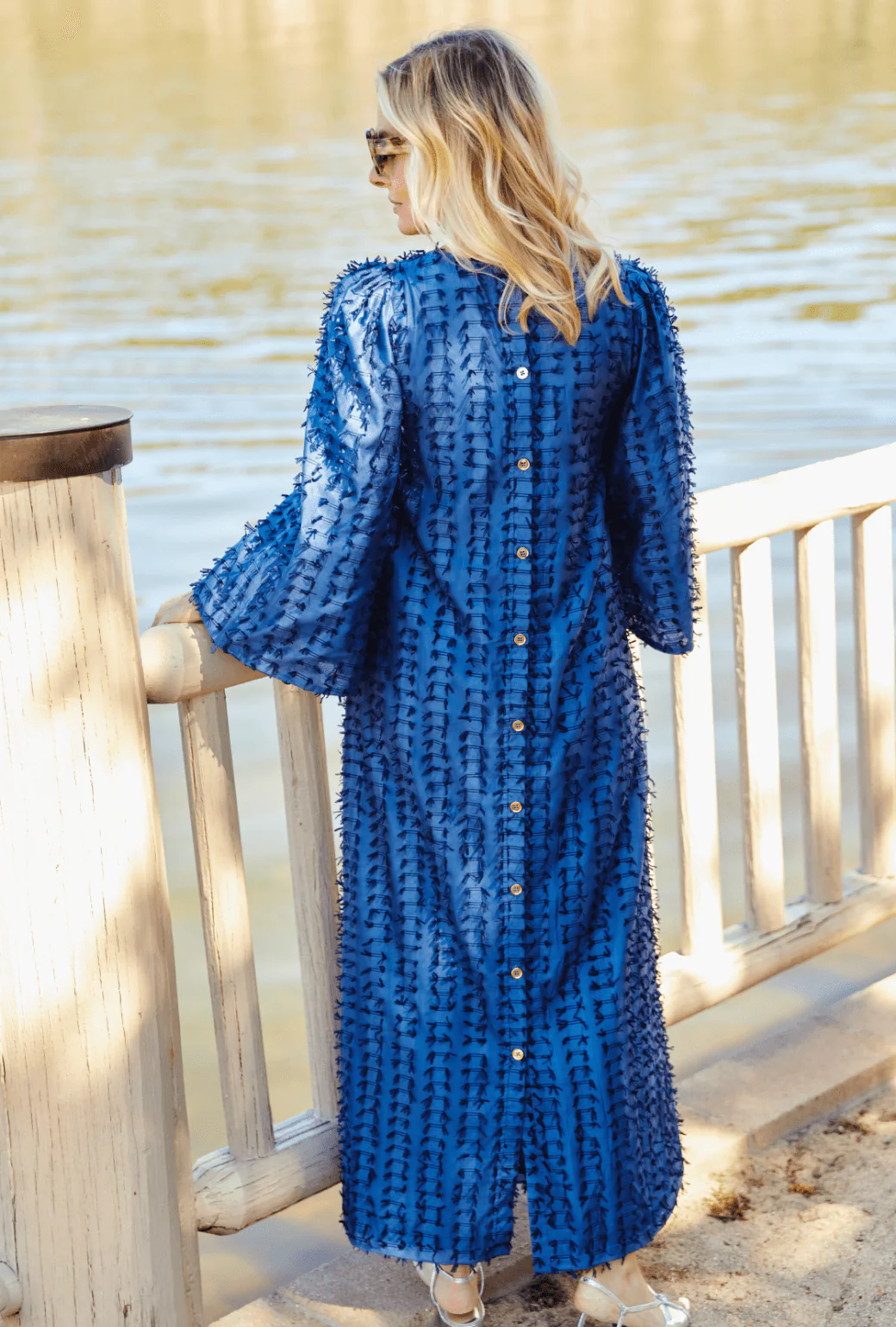 Le V Kaftan - Navy Bows - Image 3