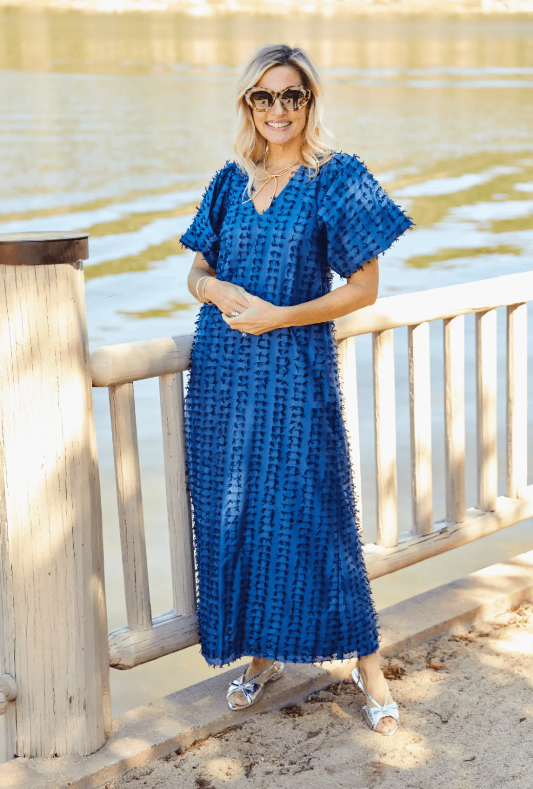 Le V Kaftan - Navy Bows - Image 5