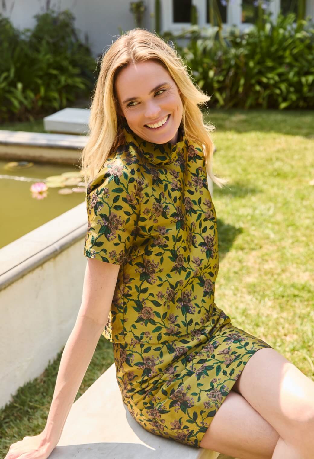 Pencil MINI Skirt - Waldorf Floral Jacquard - Image 4
