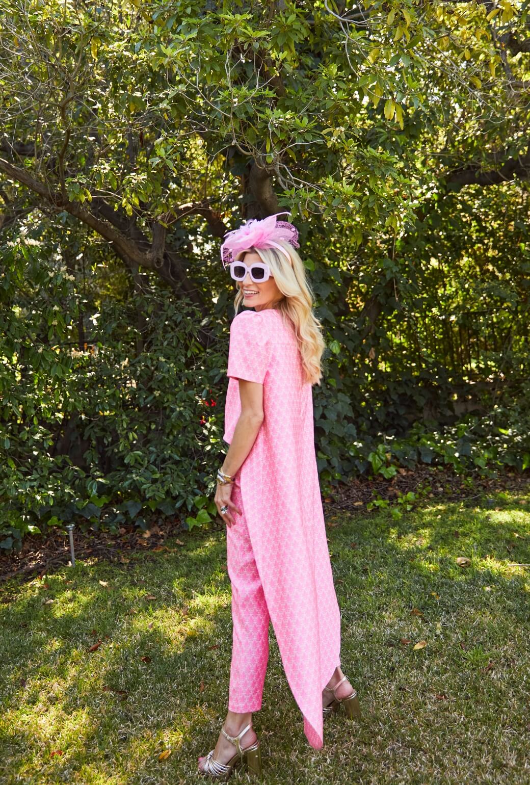 Run for the Roses Worth Top  - Pink Damask - Image 4