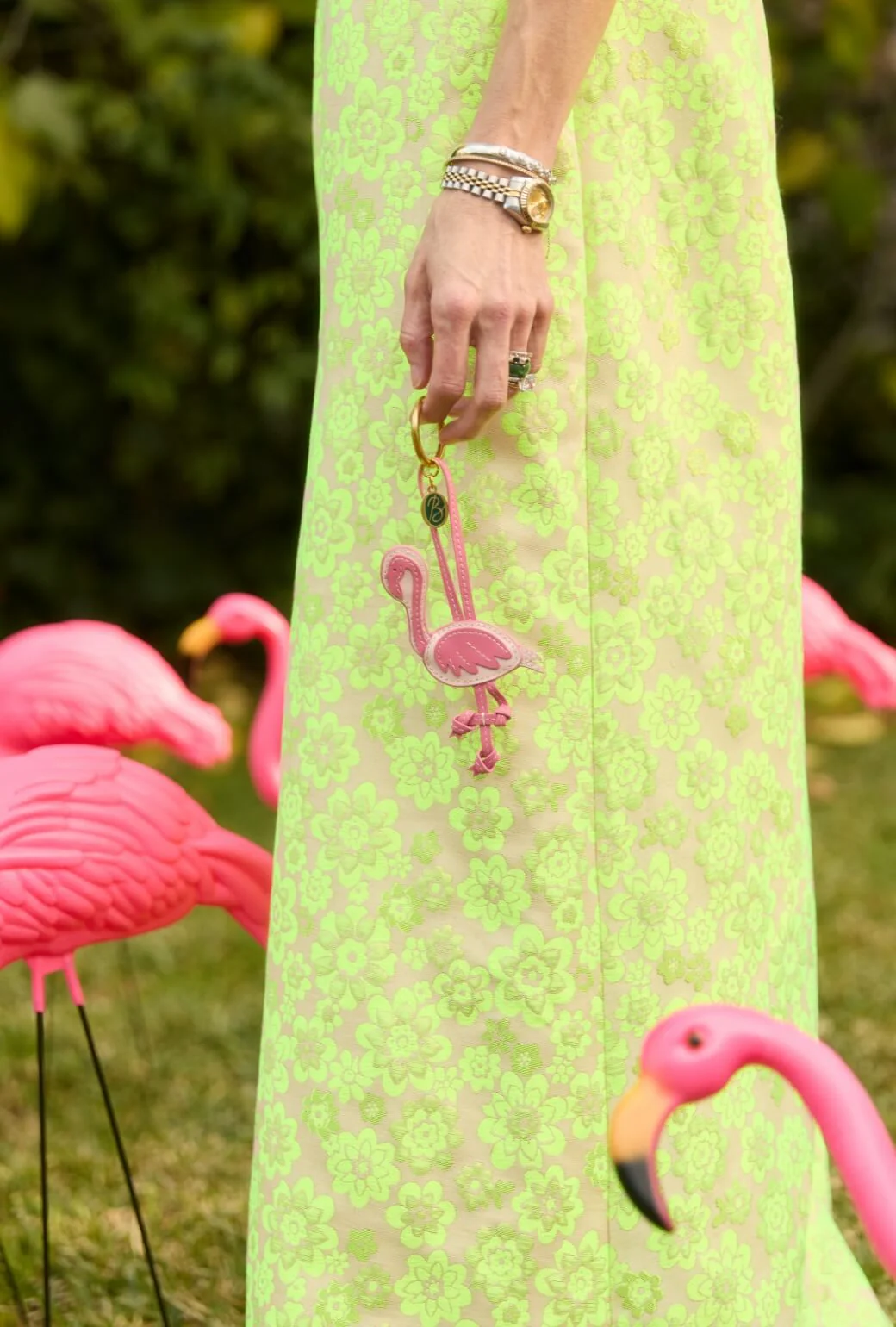 The Birdie Bag Charm - Flamingo Pink - Image 2