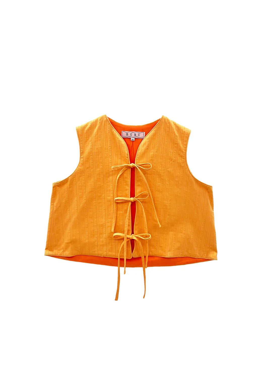 Buru x Megan Stokes  The Fife Vest - Orange Faille - Image 3