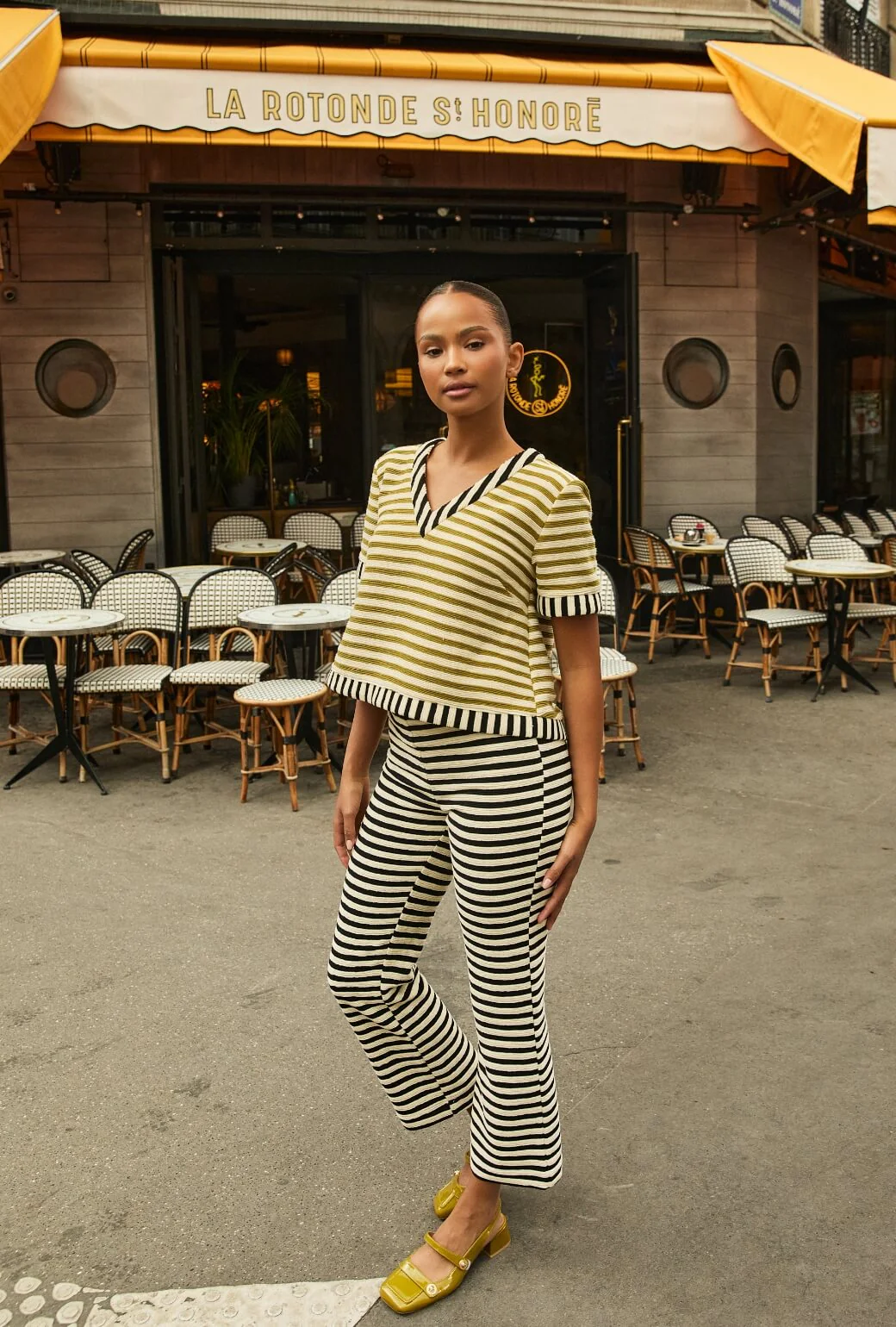 The Paley Pant - Black Striped Terry - Image 6