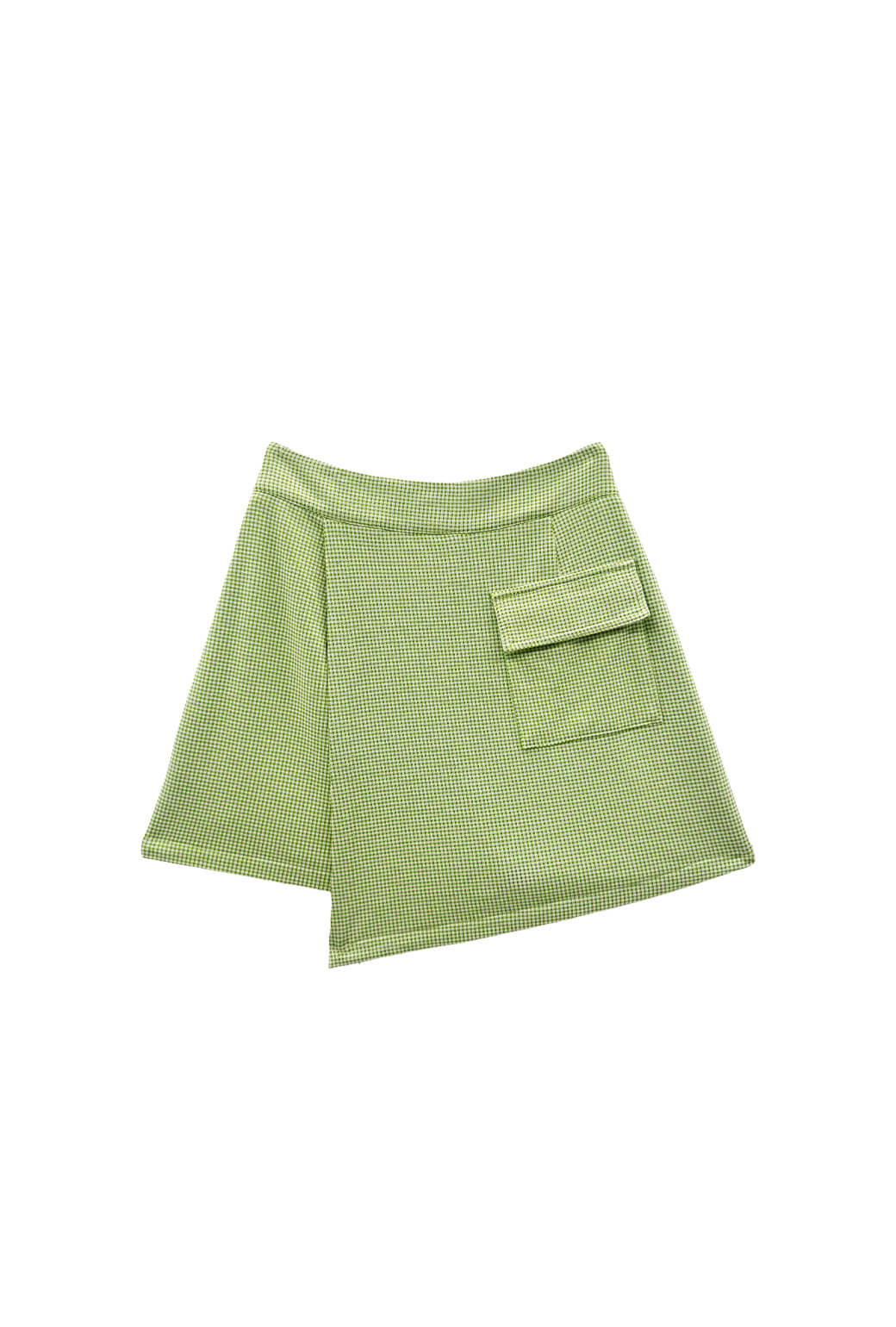 The Serena Skort - Green Gingham Knit - Image 2