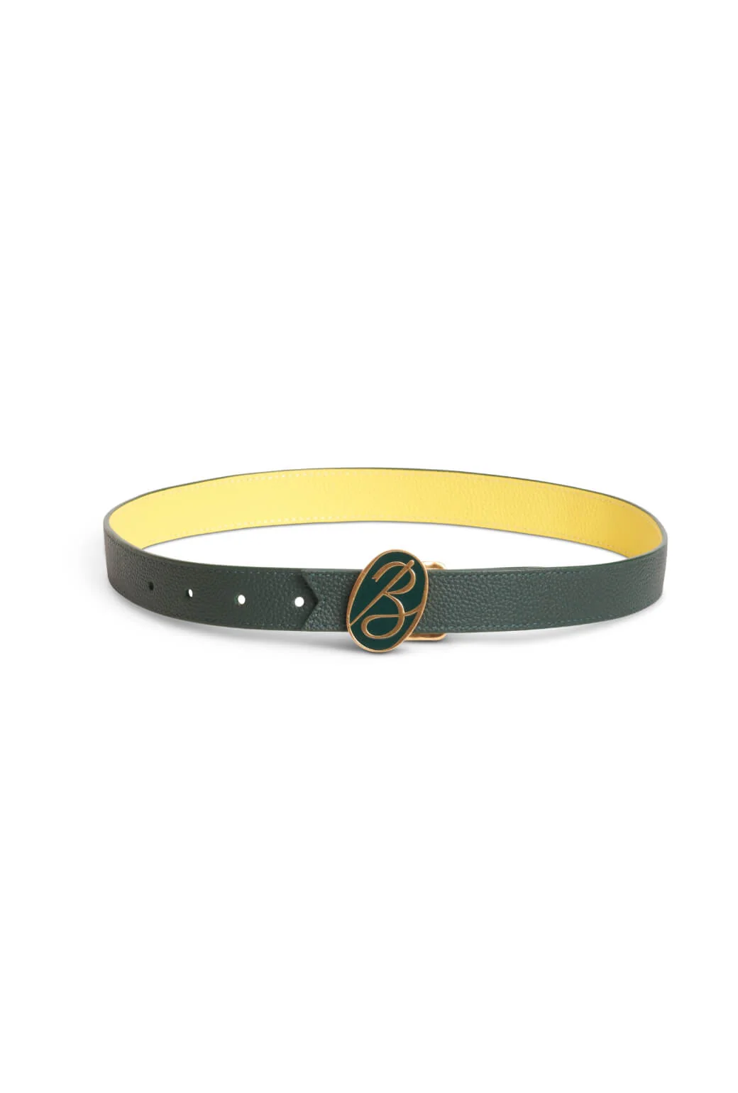 The Signature Reversible Belt - Deep Green & Chartreuse - Image 4