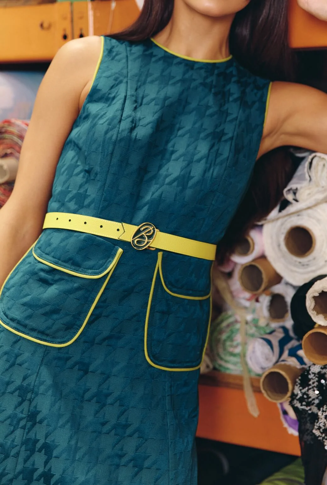 The Signature Reversible Belt - Deep Green & Chartreuse - Image 5