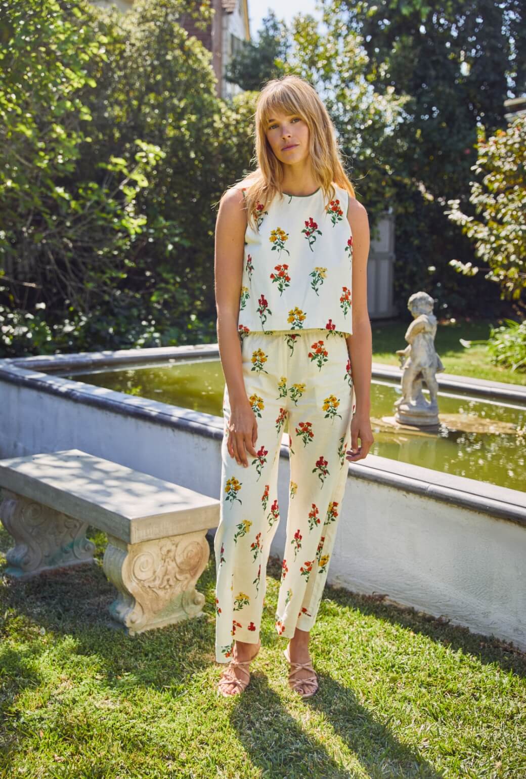 Wide Leg Trousers - Knockout Rose